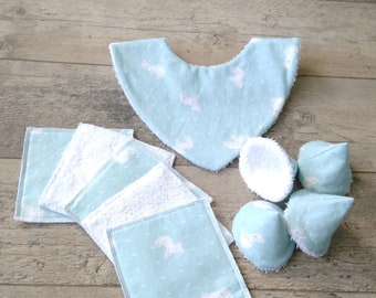 All wipes, bib and pee pee