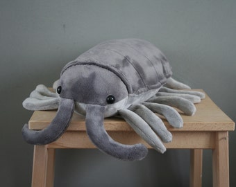 Pjotr Pillbug plush, bug plush, cute woodlouse plushie, 14 inch, made to order