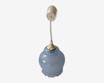 Retro ceiling light / Tulip opaline ceiling light / lamp french 1970