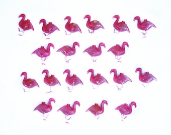 Vintage Plastic Pink Flamingo RV Patio String Garland Lights Retro Home Decor Party Hang Lights
