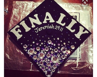 Partial Rhinestone grad cap