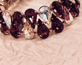 Regal Vintage Rhinestone Statement Bracelet