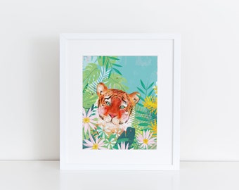 Hello Tiger! Illustrated Wall Art