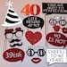 40th Birthday Photo Prop life begins at 40 Fabulous 40 (2139D)