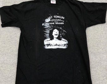 Vintage Retro Made in the U.S.A. Lily Tomlin Graphic Tee Black Size XL