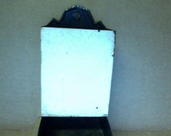 Vintage Match Holder Painted Metal wall mount