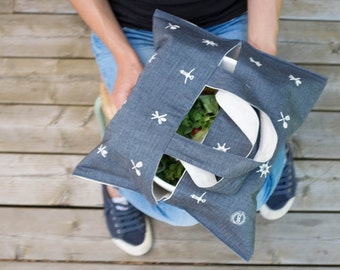 Casserole Carrier - Pie Carrier - Pie Bag - Dish Bag hand made in Montreal
