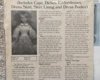 Doll Crafter Pattern: Mamzelle's Valentine Dress for 23" Porcelain Doll