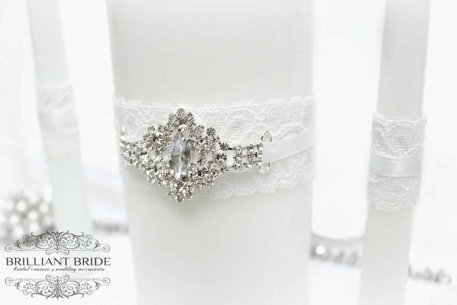 Wedding Unity Candles white OR ivory White Unity Candles W/