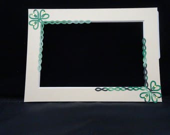 Custom Photo Mat with Celtic Knot Shamrock Accents