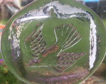 Pressed Glass Dove Sun Catcher