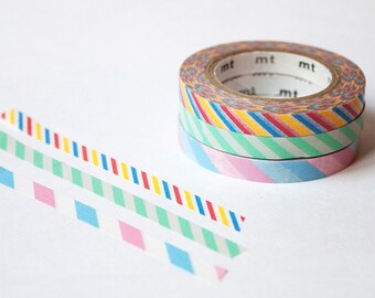 thin washi tape set - mt slim - Candy Stripes (A) - mt masking tape