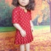 Red Pleated Drop Waist Dress for 18" Slim Dolls