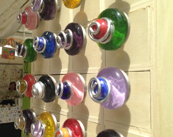 Colorful Glass Cabinet Knobs/Kitchen Cabinet Knobs/Furniture Handles/Bathroom Cabinet Knobs/Bi-fold Doors/Fused Glass Knobs/Funktini Home