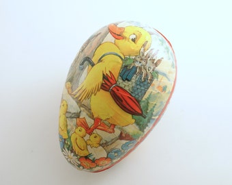 Vintage Easter Egg Paper Mache Candy Container Western Germany