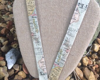Geography Teacher Social Studies Teacher ID Holder Badge holder Map Lanyard