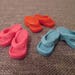 Lot of 3 barbie doll size sandals red pink and blue Barbie®accessory
