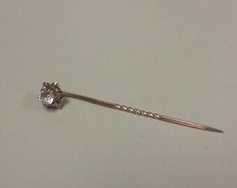 Antique Victorian 10K Yellow Gold with White Stone