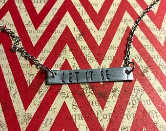 Let It Be Name Plate Necklace