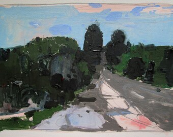 The Enchantment, Devil's Mouth, Orignal Landscape Painting on Paper, Stooshinoff