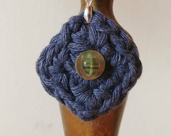 Handmade Crochet Mini Granny Square Necklace