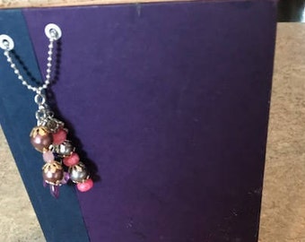 Altered book journal scrapbook purple