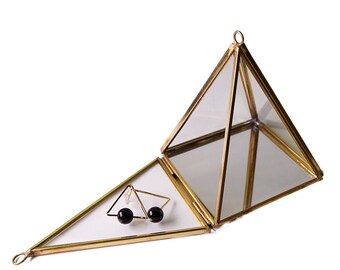 Hanging Pyramid Vintage Chrome Decorative Box