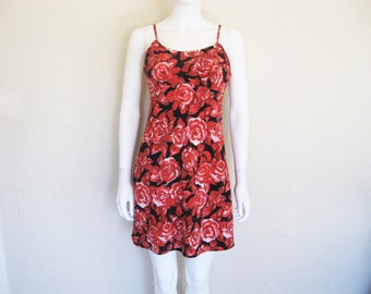 90s Rose Print Dress