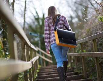 Leather Laptop Bag Womans Mens Briefcases lots of Colour Options and Embossing Available **FREE Embossing