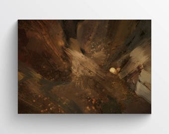 Fine Art Canvas Print 'Mocca', Wall Art, Impressionist Painting Print
