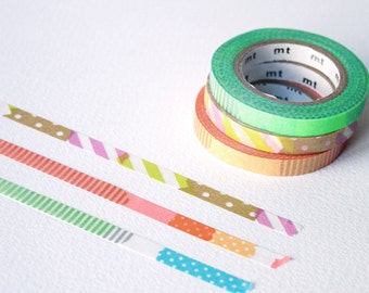 mt slim washi tapes - Brights (E) - Thin washi tape set - mt masking tape