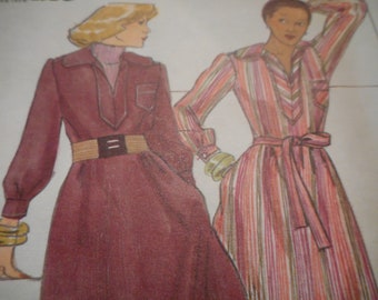 Vintage 1970's Butterick 4391 Young Designer Jane Tise of Sweet Baby Jane Dress and Belt Sewing Pattern Size 12 Bust 34