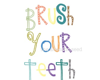 Kids Bathroom Printable Art - Instant
