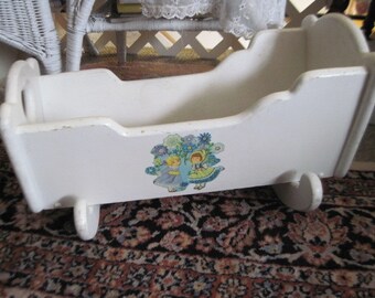 Doll Cradle, Wooden Doll Cradle Sweet, Doll Furniture, Rocking Doll cradle, Vintage Doll Cradle, Dolls, :)
