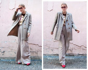 60s N. DeScherer taupe MAD MEN minimalist jacket | size small