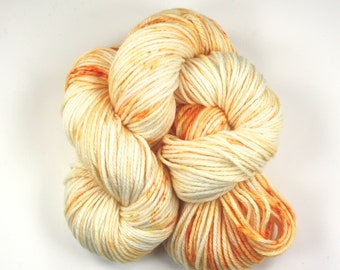 Orange Jimmies--hand dyed worsted weight, merino superwash (218yds/100gm)