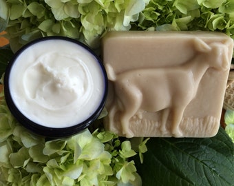 Aloe Vera Body Cream and a Goat's Milk and Shea Butter Soap