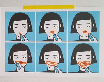 Hot Mess / Risograph Print / Poster / New Colour!