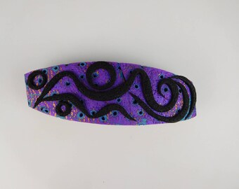 Polymer Clay Barrette. Beautiful OOAK Barrette for Women and Girls. This Barrette Hair Clip is an Elegant Barrette for Hair.