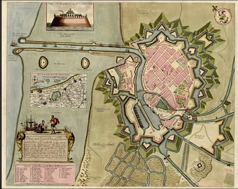Poster, Many Sizes Available; Map Of Dunkirk 1709