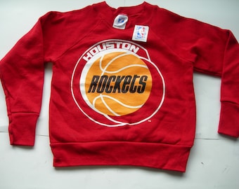 Vintage Houston Rockets NBA basketball red KIDS Youth sweatshirt by LOGO7 made in the USA New