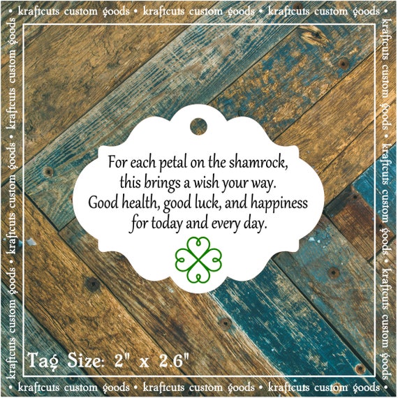 Irish Blessing Favor Tags #605 for Irish Wedding, Anniversary Party, Birthday Party Qty: 30 Tags