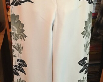 Miss Shaheen by Alfred Shaheen Lotus Screenprinted Polyester Pants