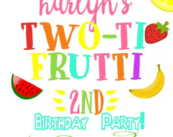 Two-ti Frutti Birthday Invitation