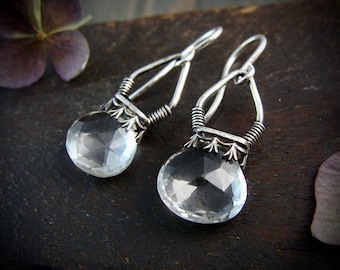 quartz crystal lantern earrings