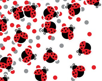 Ladybug Confetti - Ladybug First Birthday - Ladybug Baby Shower - Butterly Party - Bug Party Supplies - Lady Bug Confetti - Party Decoration