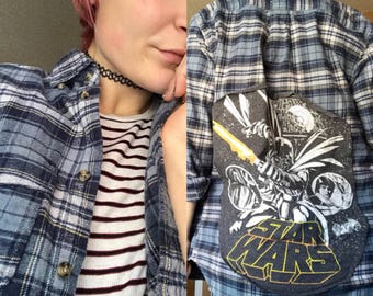 Star Wars Luke Skywalker Darth Vader Flannel