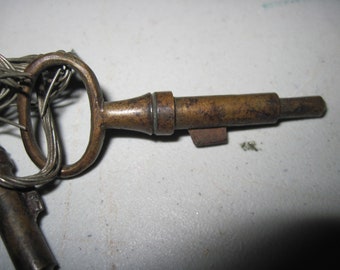 Two unique Antique Brass skeleton Keys