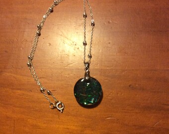 Gorgeous Blue Green round Pendant