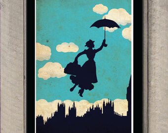Vintage Disney movie poster - Mary Poppins